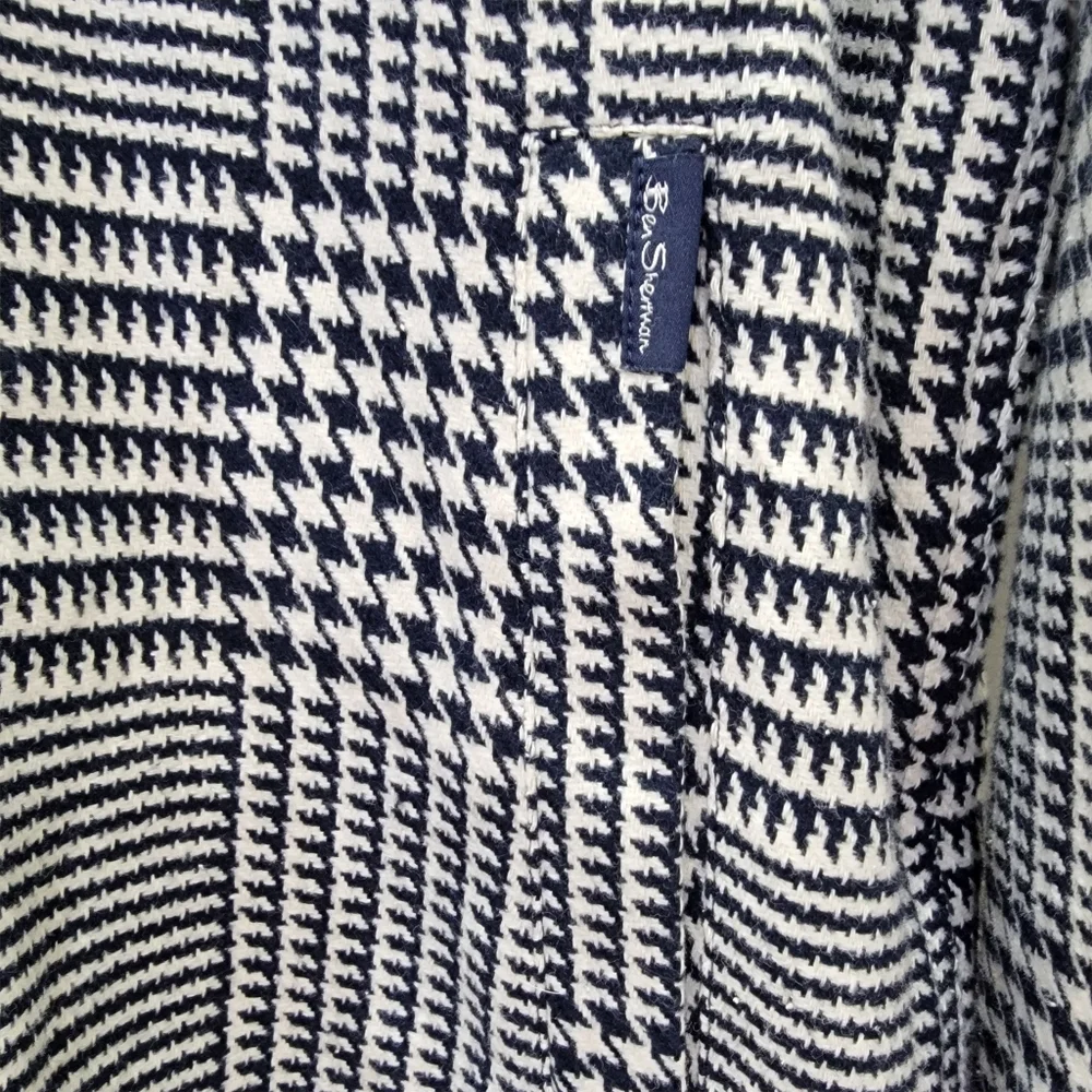 NWT Ben Sherman Glen Plaid Cotton Shirt Jacket Navy Cream Preppy British Men’s L - Picture 11 of 17